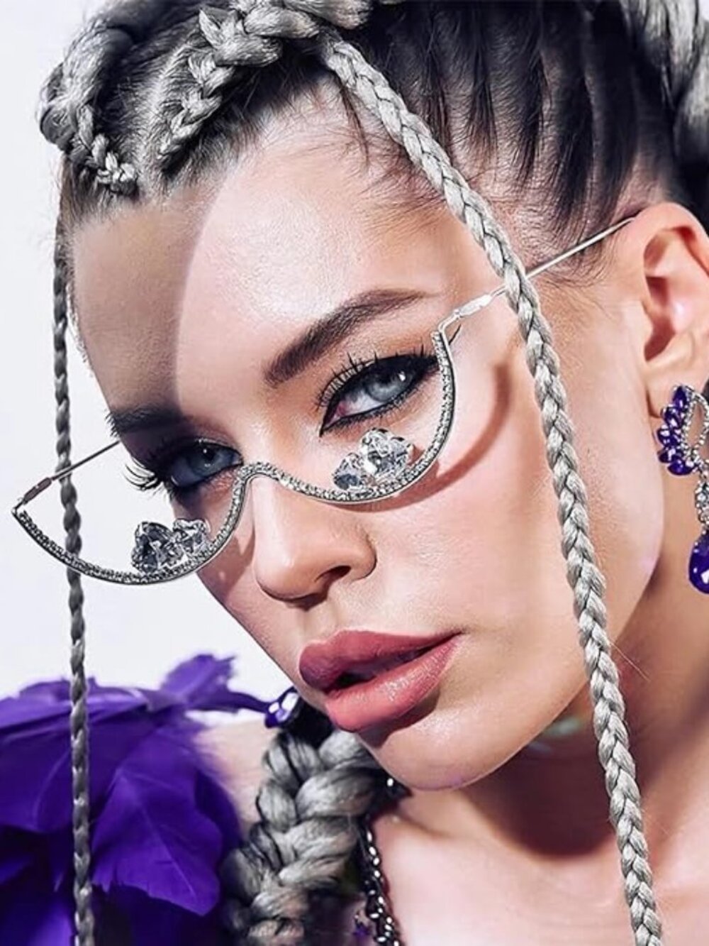 Sparkly Eye Glasses No Lens